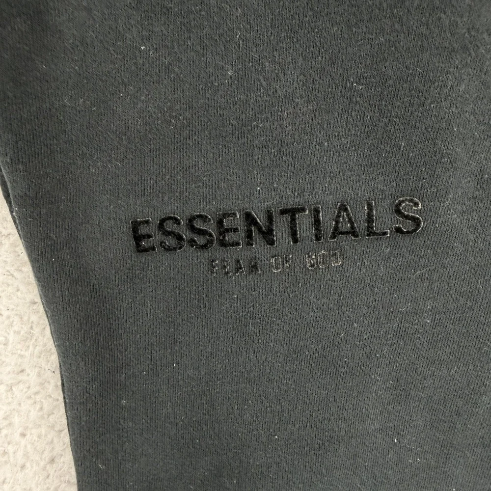 Fear Of God Essentials Sweatpants Mens Small Black Jogger Pants Elastic Waist